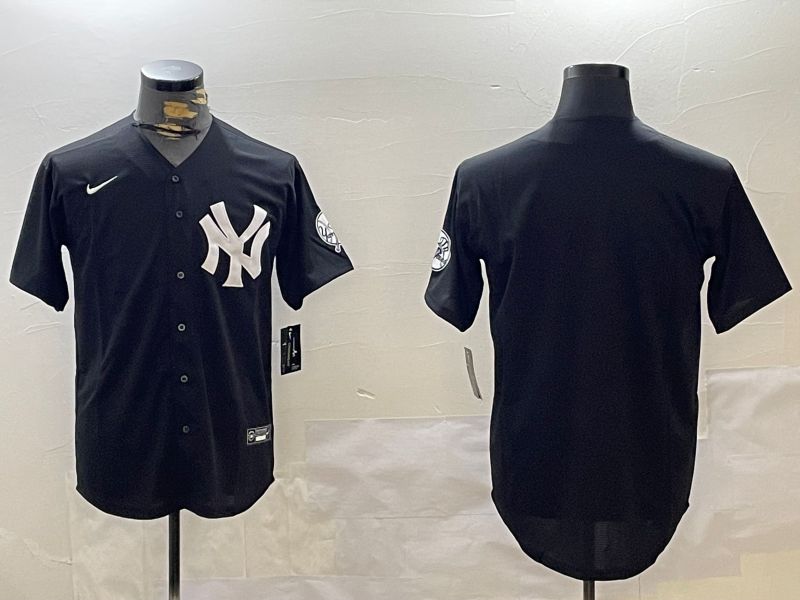 Men New York Yankees Blank Black Fashion Game Nike 2024 MLB Jersey style 1->new york yankees->MLB Jersey